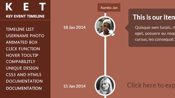 KET - Responsive CSS3 Timeline