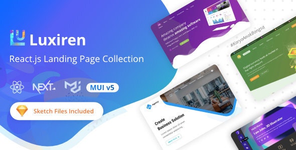 Luxiren - React Landing Page Collection