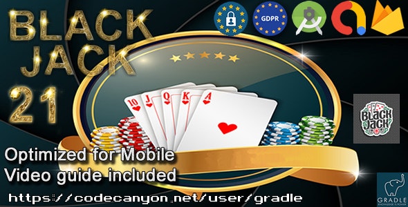 BLACKJACK 21 (Admob + GDPR + Android Studio)