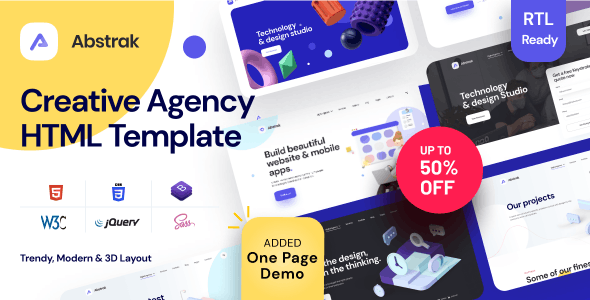 Abstrak - Creative Agency Template