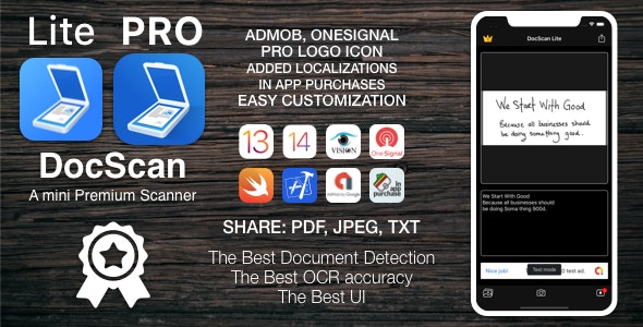[VS] DocScan - A mini and Powerful mobile scanner for iOS (Admob, IAP, Push Notifications)