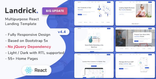 Landrick - React Landing Page Template