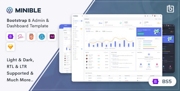 Minible - Admin & Dashboard Template