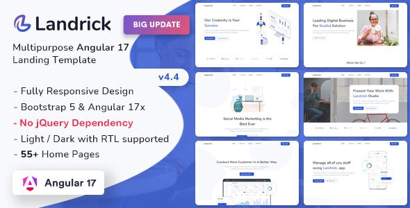 Landrick - Angular 17 Landing Page Template