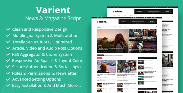 Varient - News & Magazine Script