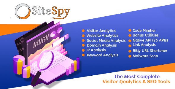 SiteSpy - The Most Complete Visitor Analytics & SEO Tools (SaaS)