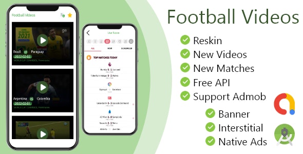 Football Videos ODDs Comparison  and Live Score App + Admob