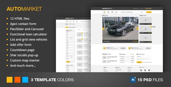 AutoMarket - HTML Vehicle Marketplace Template