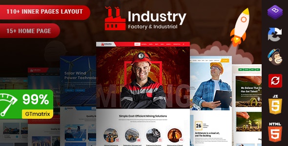 Industry - Factory & Industrial Template + RTL Ready