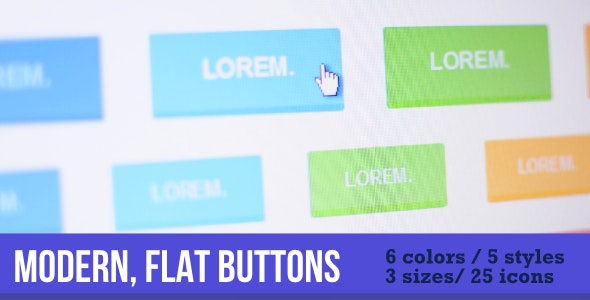 Flat, Modern Buttons