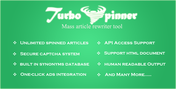 Turbo Spinner: Article Rewriter