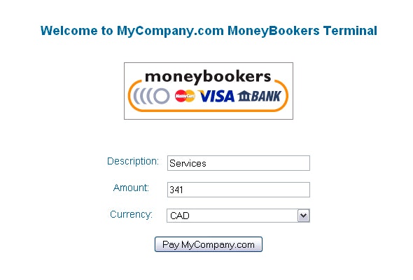 MoneyBookers Payment Terminal