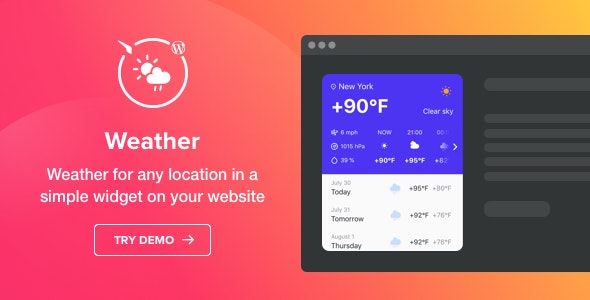 Weather Forecast - WordPress Weather Plugin