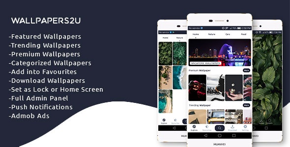 Wallpapers2u - Complete Wallpaper app with Admin Panel