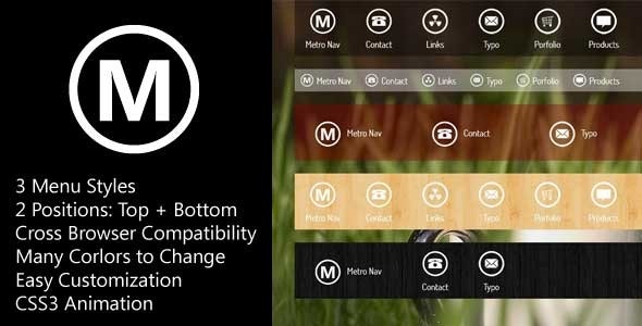 MetroNav - Metro Navigation Bar ver. CSS