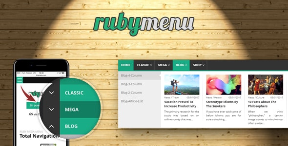 Ruby Mega Menu