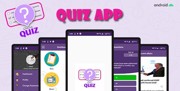 Quiz app ( Quiz + news + chat )