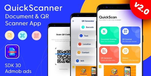 QuickScan - Document Scanner & QR Code Scanner - QR Scanner with Admob Ads