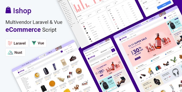 Ishop eCommerce - PWA Multivendor eCommerce CMS - Laravel & Vue