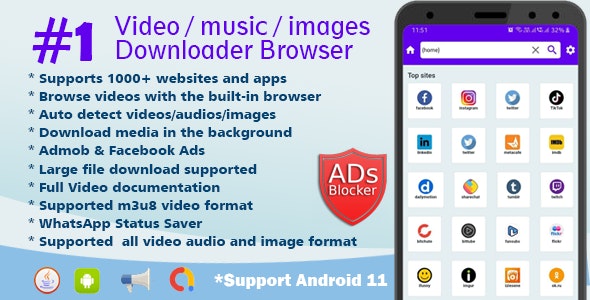 Lion Browser - Downloader Video audio images - All in one video downloader browser