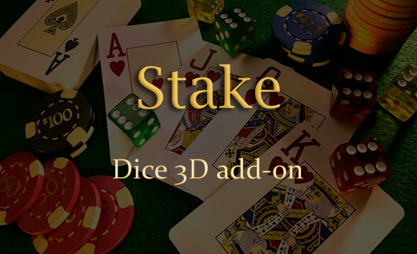 Dice 3D Add-on for Stake Casino iGaming Platform