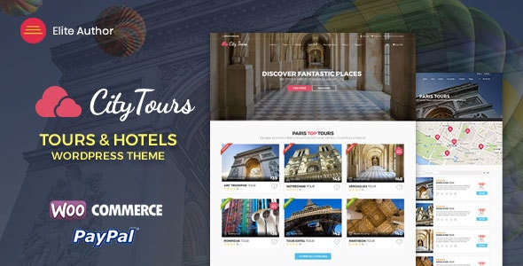 CityTours - Hotel & Tour Booking WordPress Theme