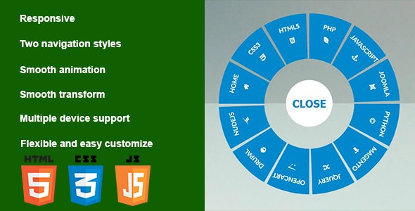 Responsive CSS3 Circular Navigation