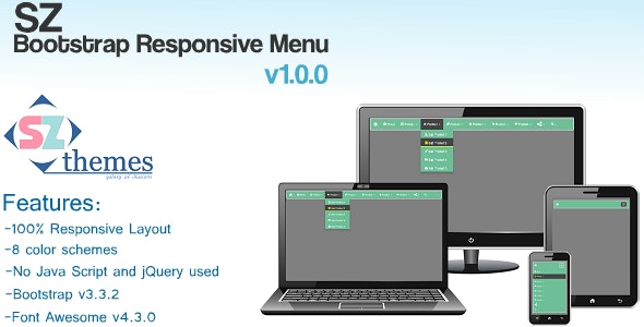 SZ Bootstrap Responsive Menu v1.0.0