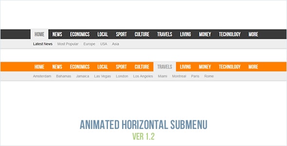 Animated Horizontal Submenu