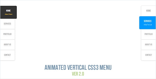 Animated Vertical CSS3 Menu