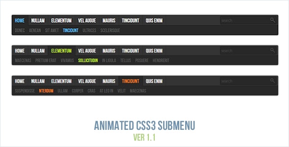 Animated CSS3 Submenu