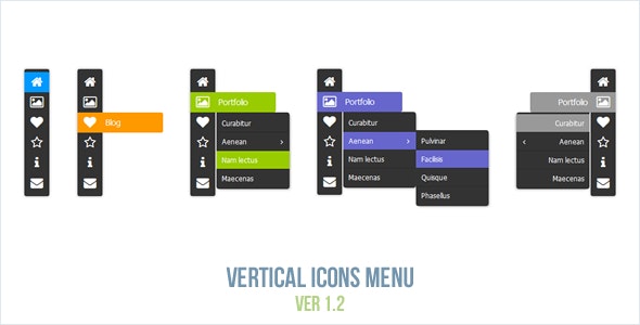 Vertical Icons Menu