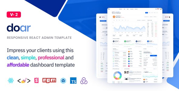 Doar – React Admin Template with Dashboard UI KIT