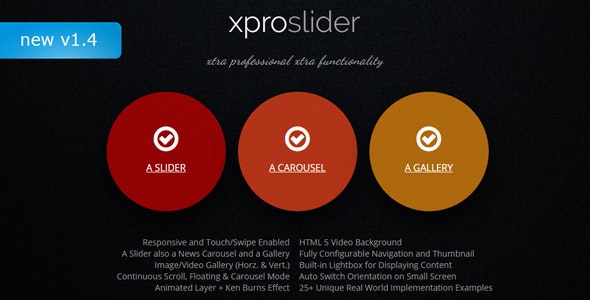 XProSlider - Responsive jQuery Slider, Carousel and Gallery