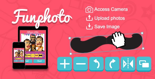 Funphoto (Stickers App) HTML5 Canvas