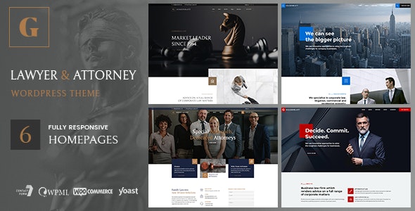 Goldenblatt - Lawyer & Attorney WordPress Theme