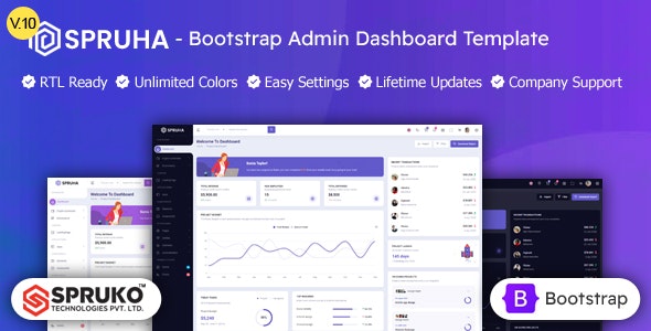 Spruha - Bootstrap HTML Admin Dashboard Template