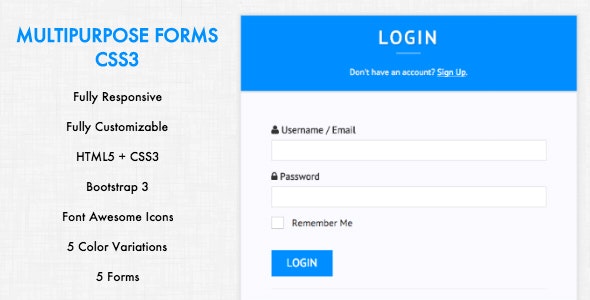 Multipurpose Forms - CSS3