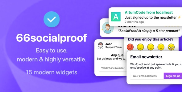 66socialproof - Social Proof & FOMO Widgets Notifications (SAAS)