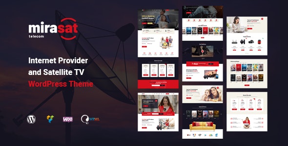 Mirasat - Internet Provider and Satellite TV WordPress Theme