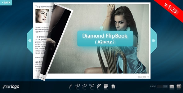 Diamond FlipBook - jQuery