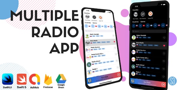 iOS SwiftUI Radio App (Radio Station, Online FM Radio, iOS 16, iOS App Template)