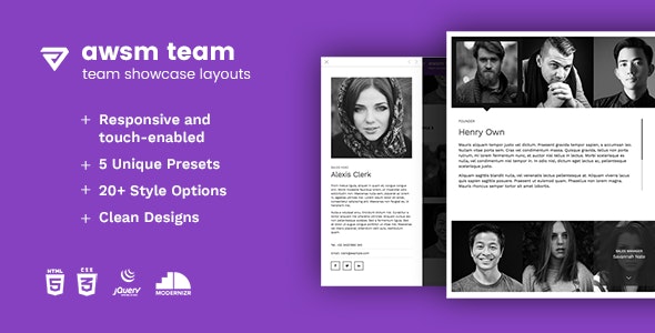 The Team - Team Showcase Framework HTML5