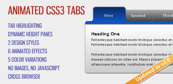 Animated CSS3 Tabs