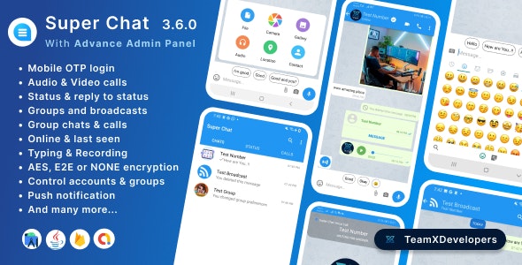 Super Chat - Android Chatting App with Group Chats and Voice/Video Calls - Whatsapp Clone