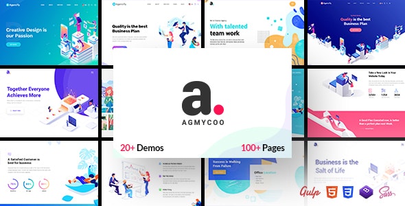 Agmycoo - Isometric Creative Digital Agency Portfolio Html Template