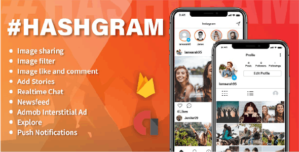 HashGram - Android Photo and Video sharing App