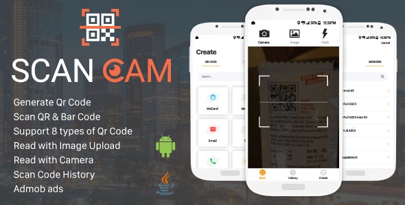 SCANCAM - QR and BarCode Scanner and Generator