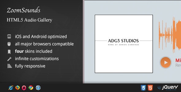 ZoomSounds - neat HTML5 Audio Player With Playlist