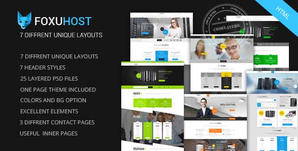 Foxuhost - Web Hosting, Responsive HTML5 Template